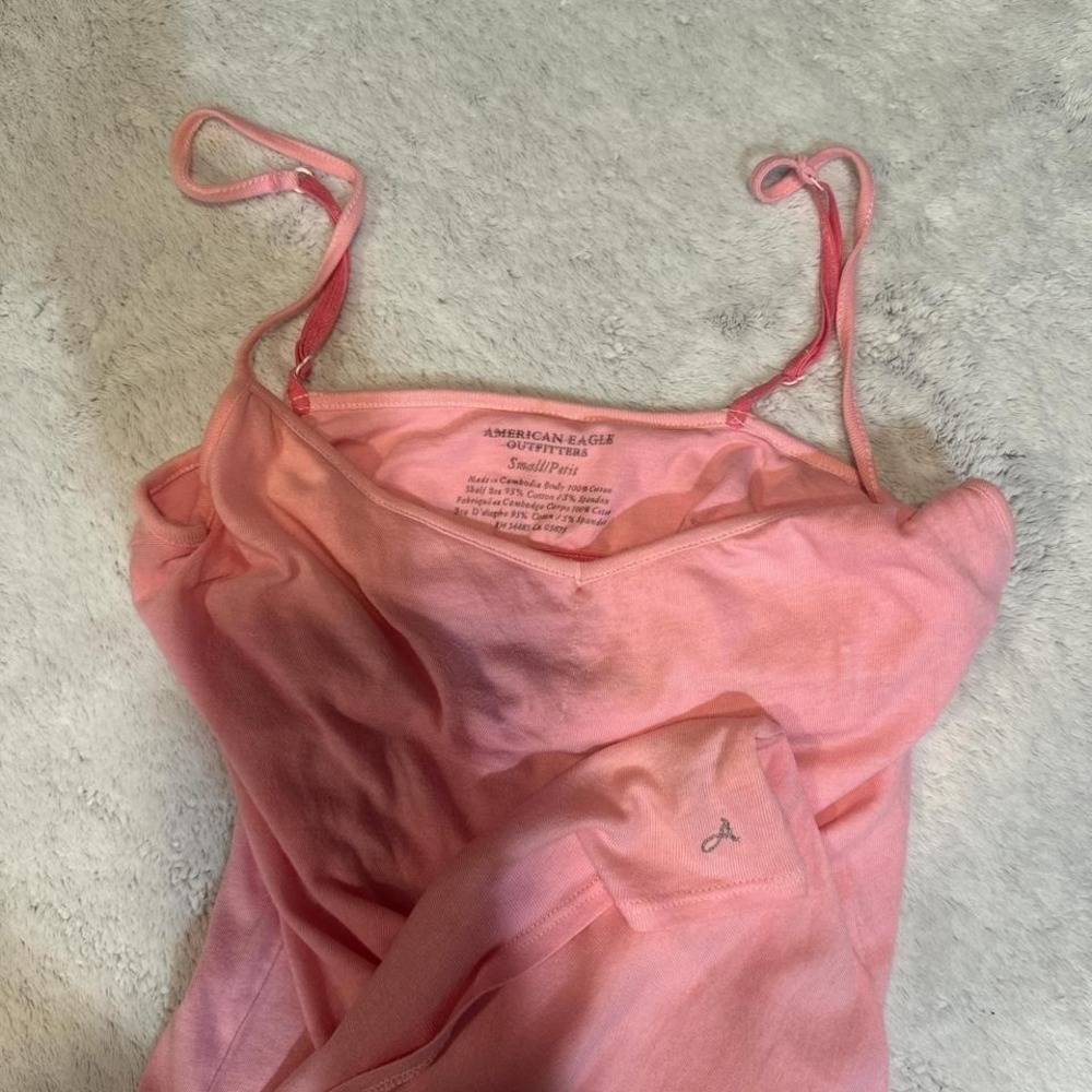 Vintage Y2K Upcycled American Eagle Pink Bra Tank Top Adjustable Straps SMALL - Picture 4 of 8